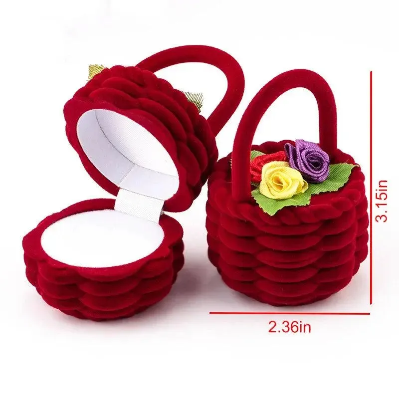 1 Piece Lovely Velvet Jewelry Box Container Wedding Ring Box for Earrings Necklace Bracelet Display Gift Box Holder 16 styles