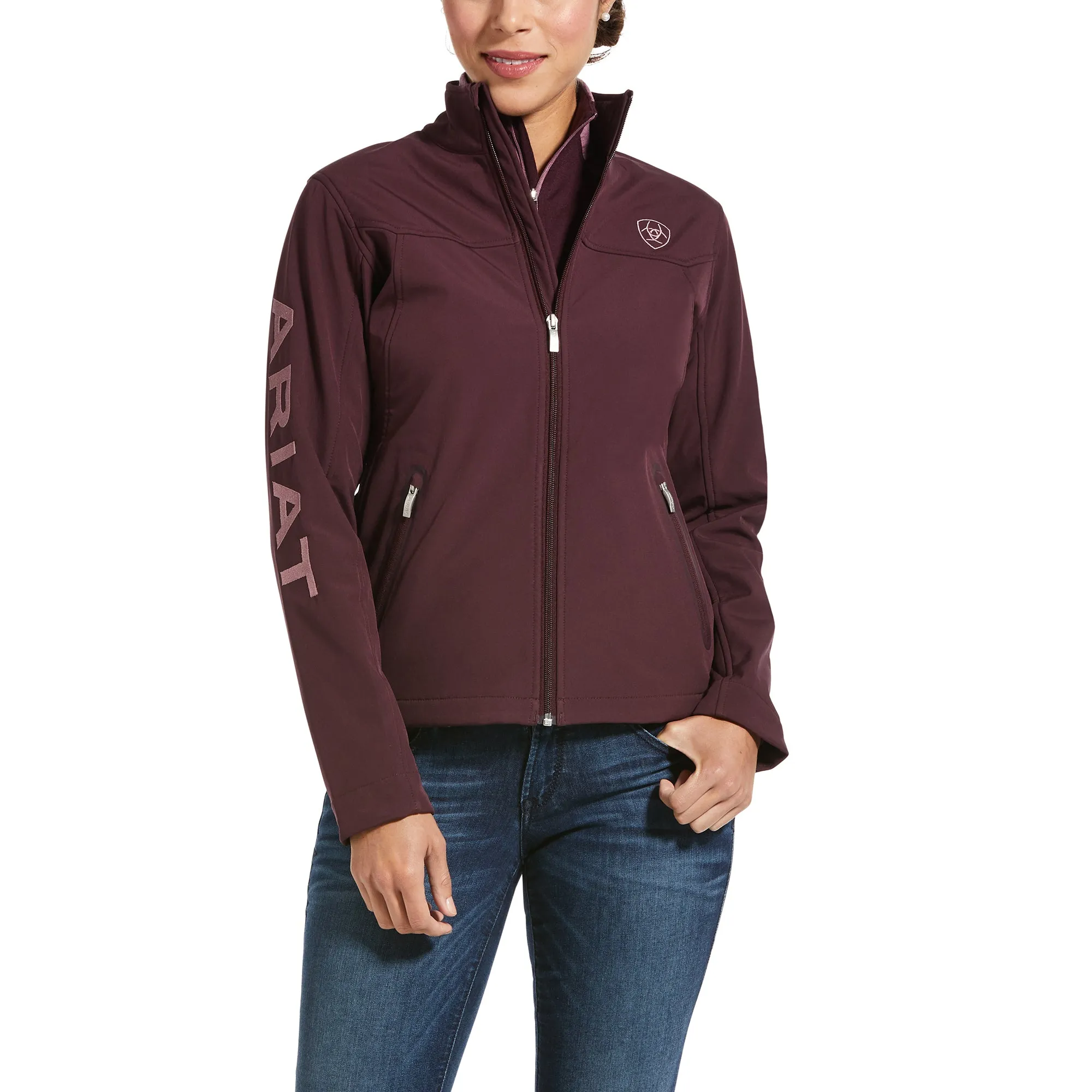 10032693 Ariat Women's New Team Softshell Jacket Wine tasting