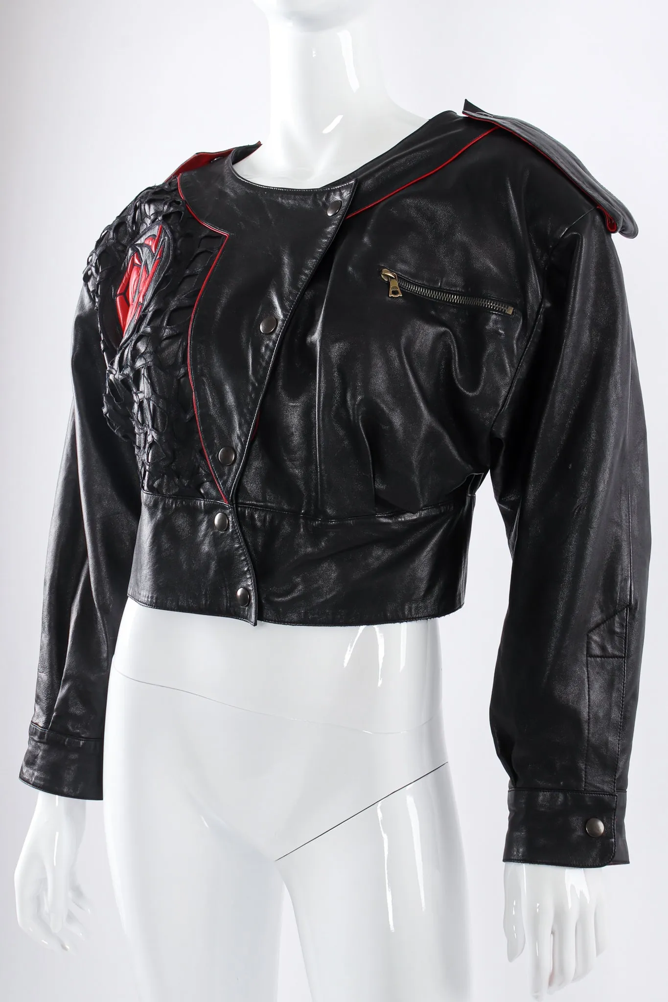 1984 S/S Cropped Leather Jacket