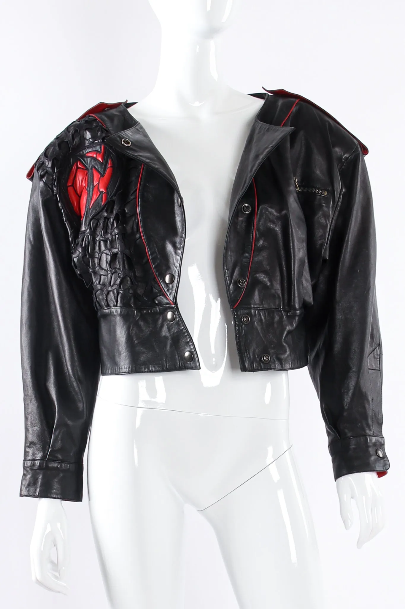 1984 S/S Cropped Leather Jacket
