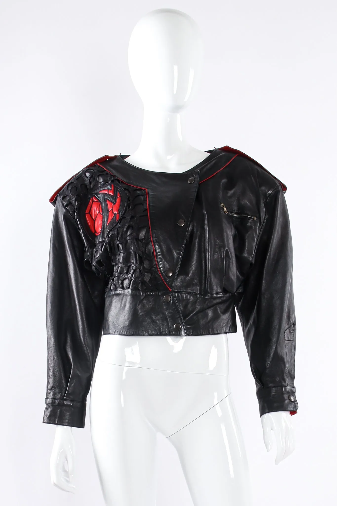 1984 S/S Cropped Leather Jacket