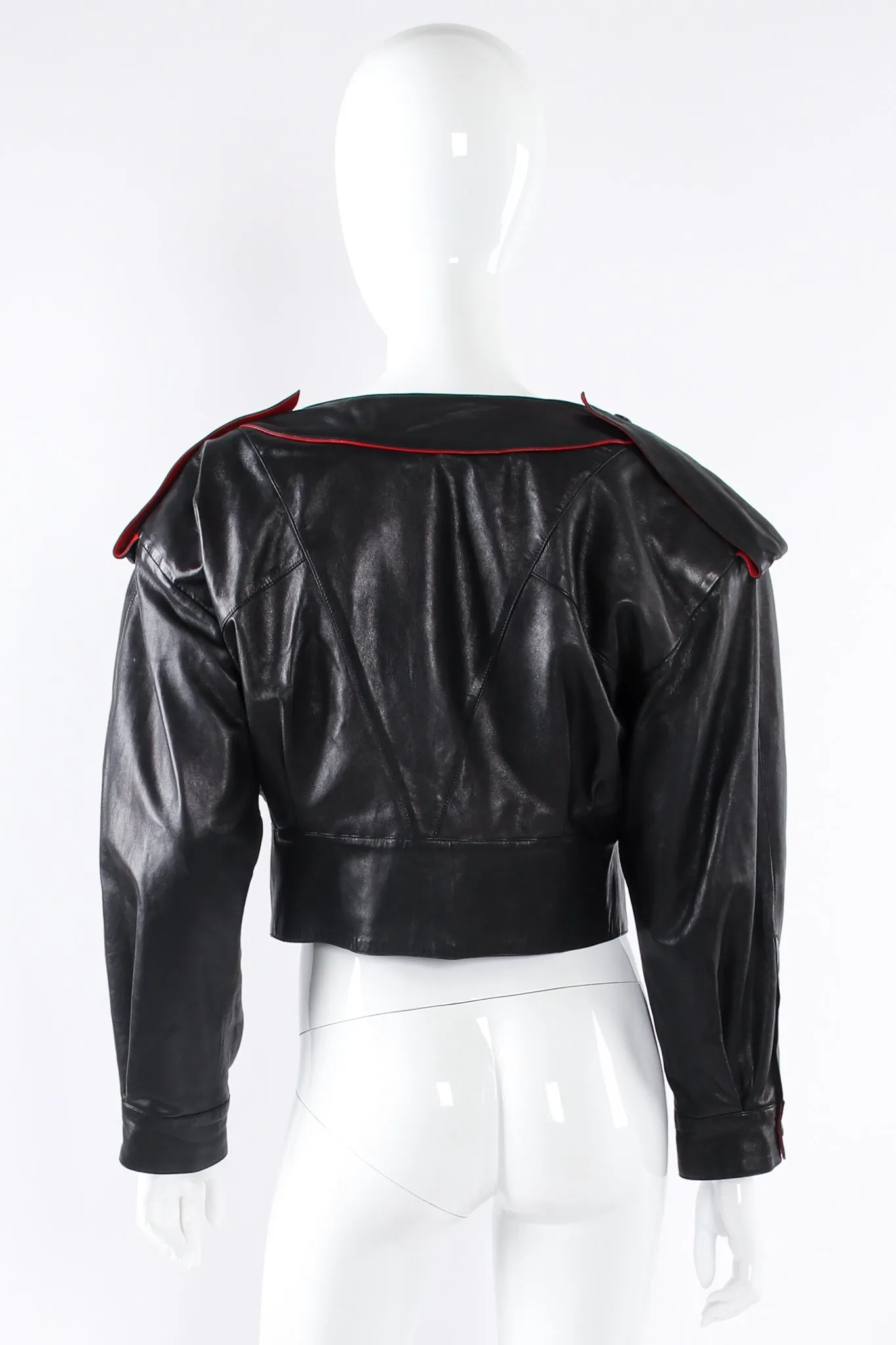 1984 S/S Cropped Leather Jacket