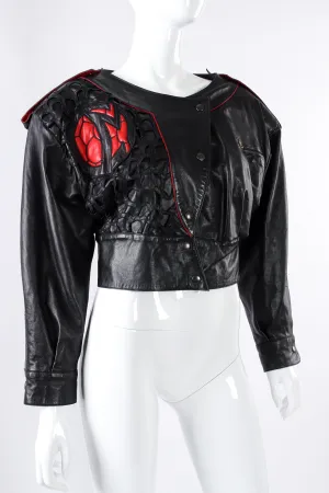 1984 S/S Cropped Leather Jacket