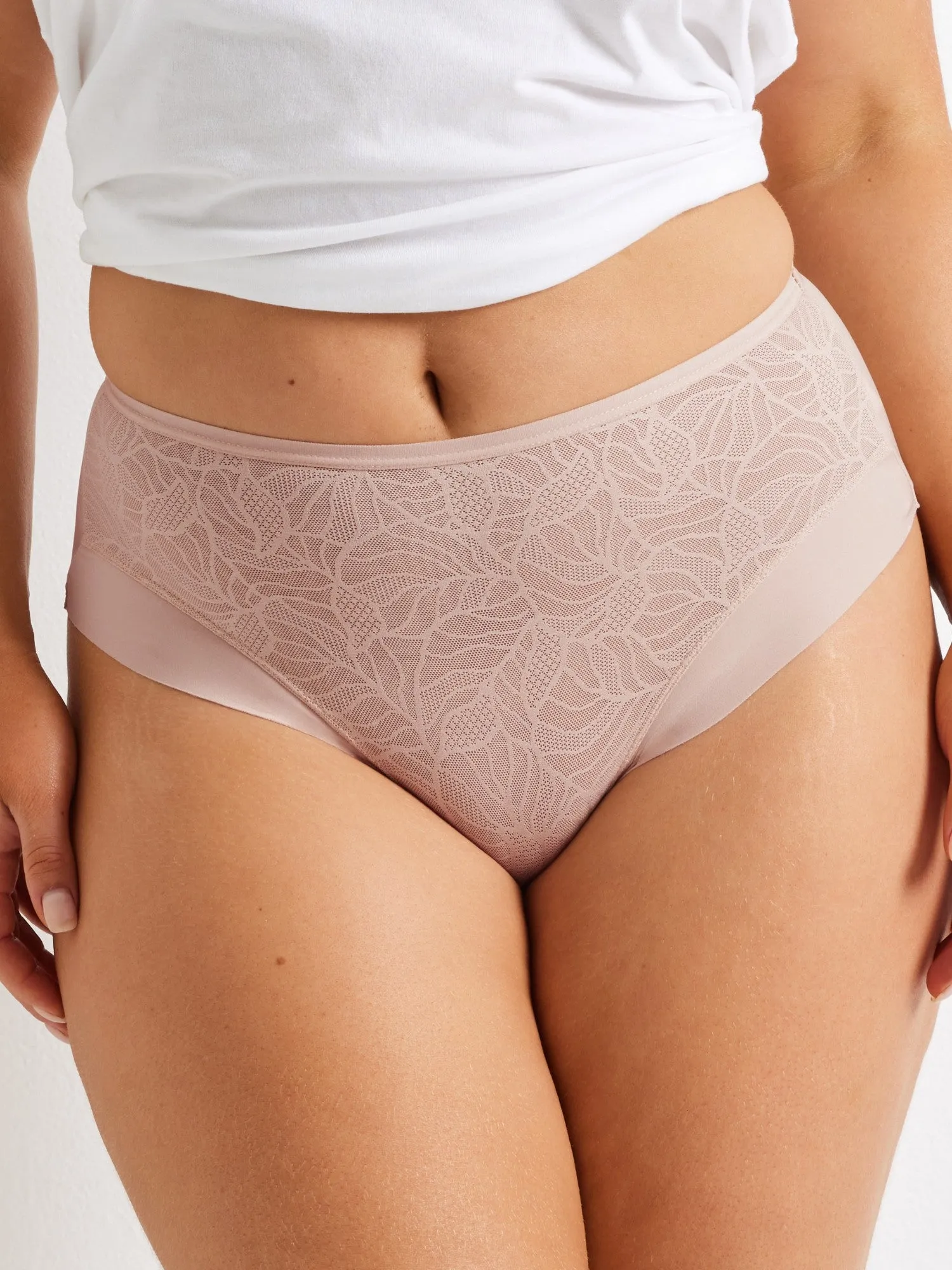 2 Pack Sleek & Smooth Lace Mid Rise
