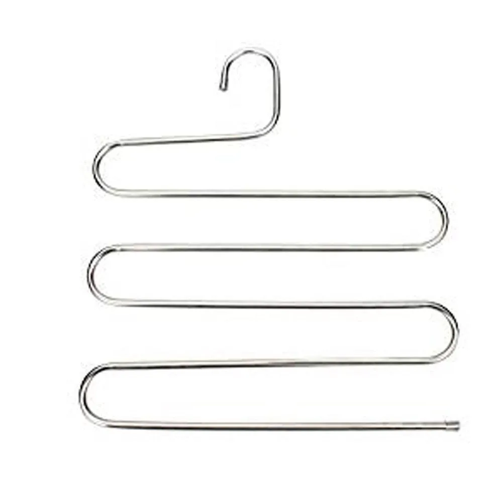 5 Layers Stainless Steel S-type Storage Space Saver Storage Rack Trousers Hanger