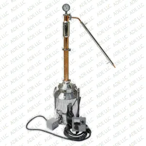 8 Gallon Stainless Still with 2" Copper and Stainless Reflux Column and 5500 Watt Controller