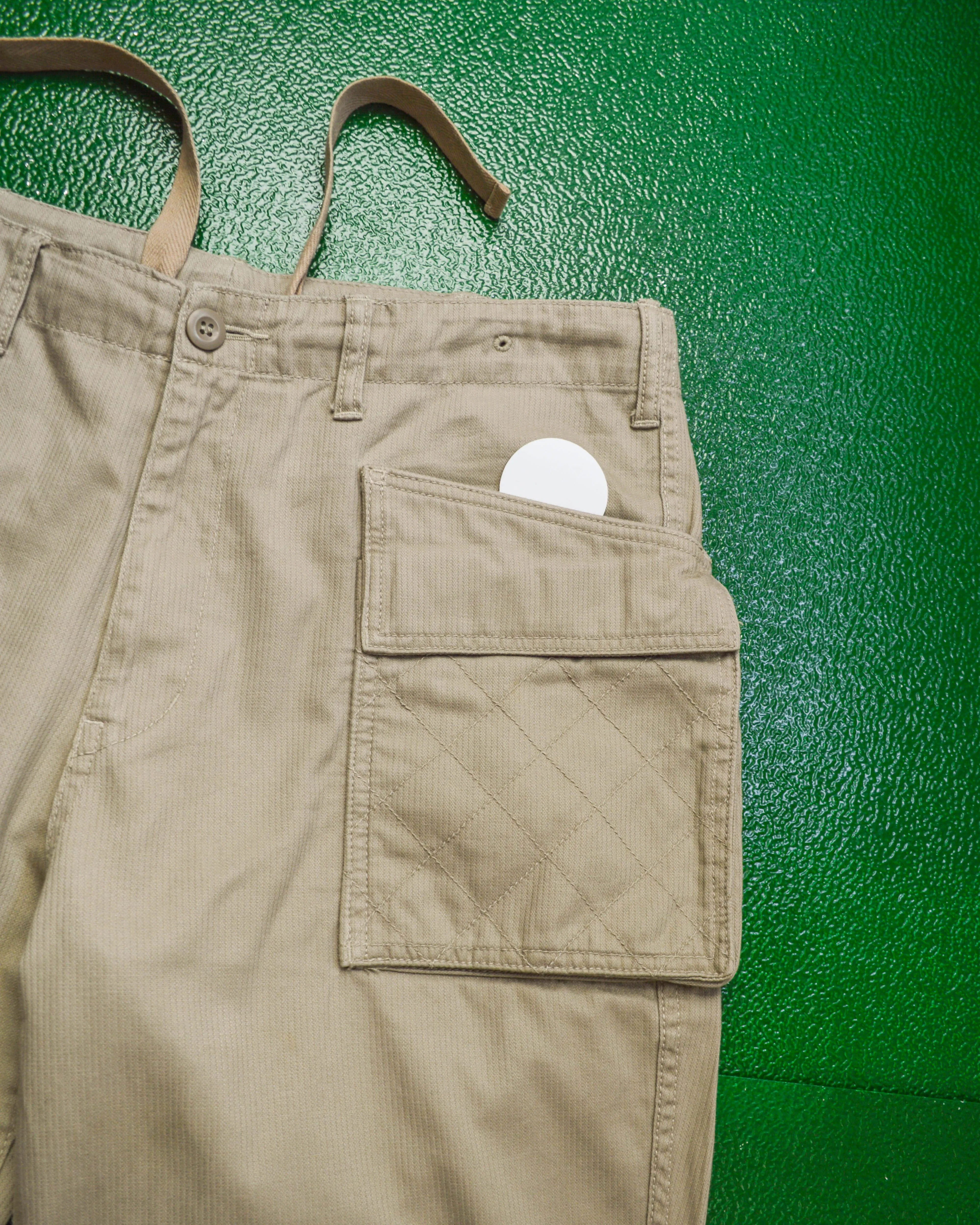 90s Dual Compartment Patch Pocket Tan Cargo Pants (~32~)