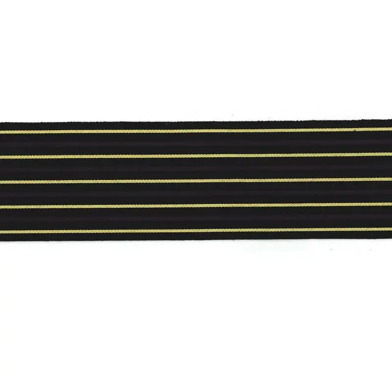 91mm Black, Yellow and Navy Blue Royal Air Force Rank Braid  5 Bar