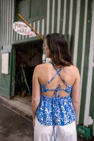 All Or Nothing Top - Hamptons Blue
