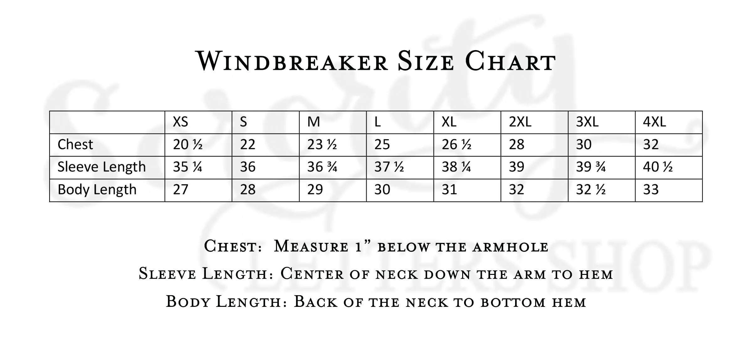 Alpha Chi Omega Windbreaker - Letters