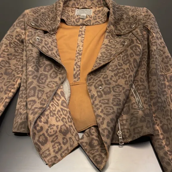 Anthropologie Marrakech Faux Suede Moto Jacket Size S
