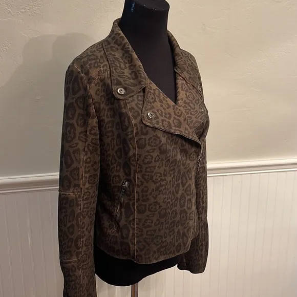 Anthropologie Marrakech Faux Suede Moto Jacket Size S