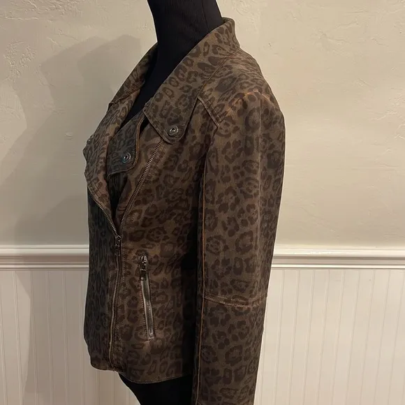Anthropologie Marrakech Faux Suede Moto Jacket Size S