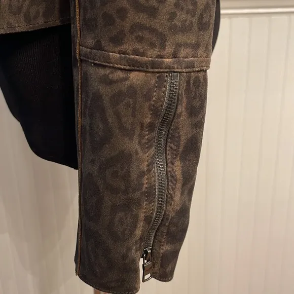 Anthropologie Marrakech Faux Suede Moto Jacket Size S