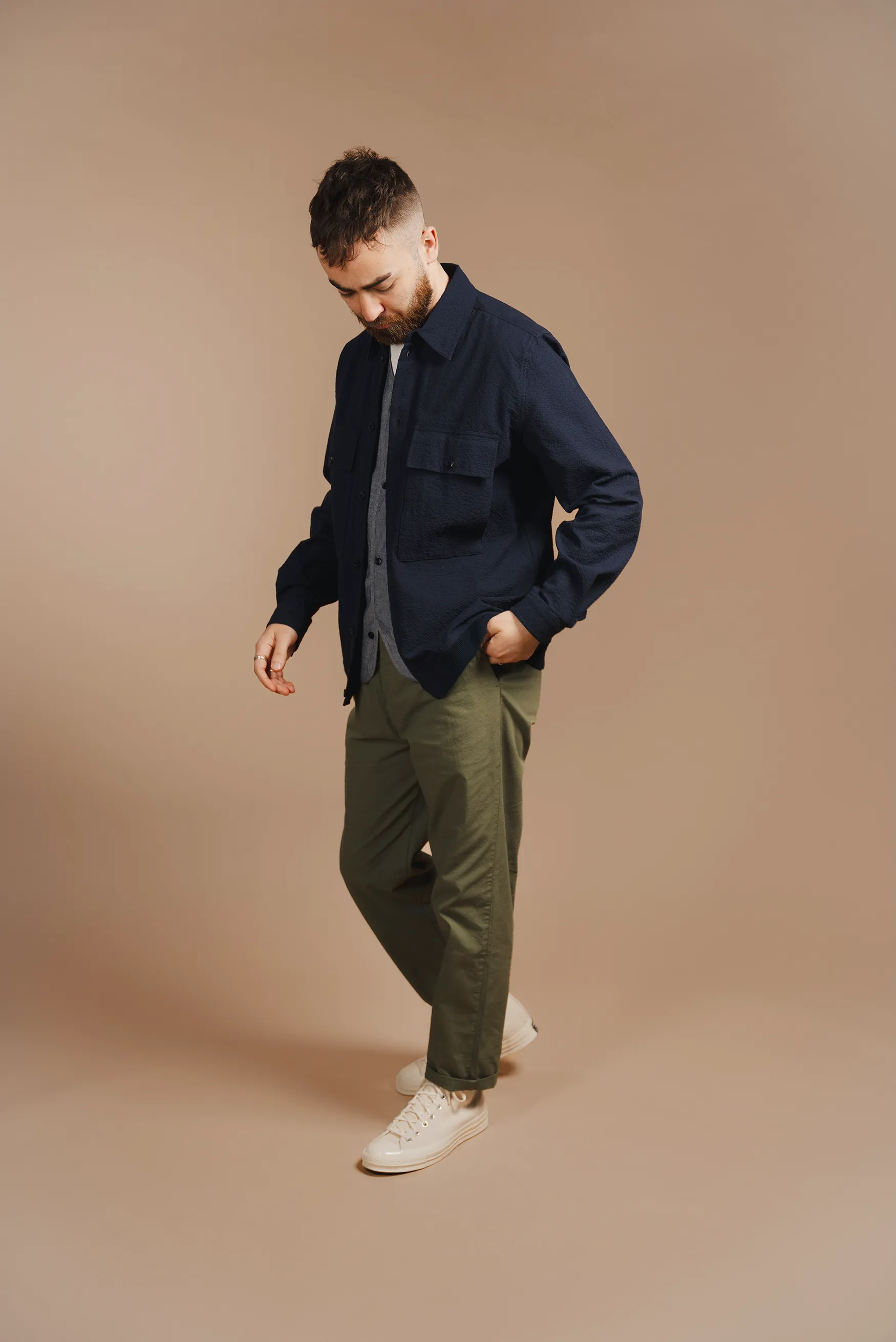 Archive Seersucker Photographer Overshirt