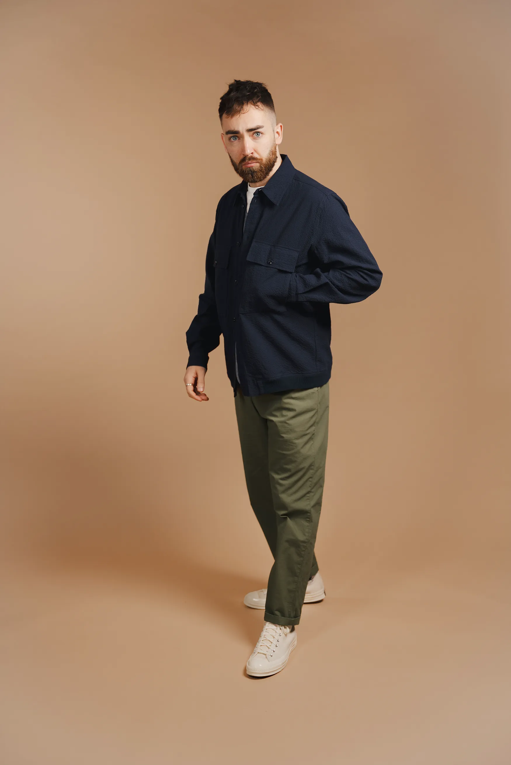 Archive Seersucker Photographer Overshirt