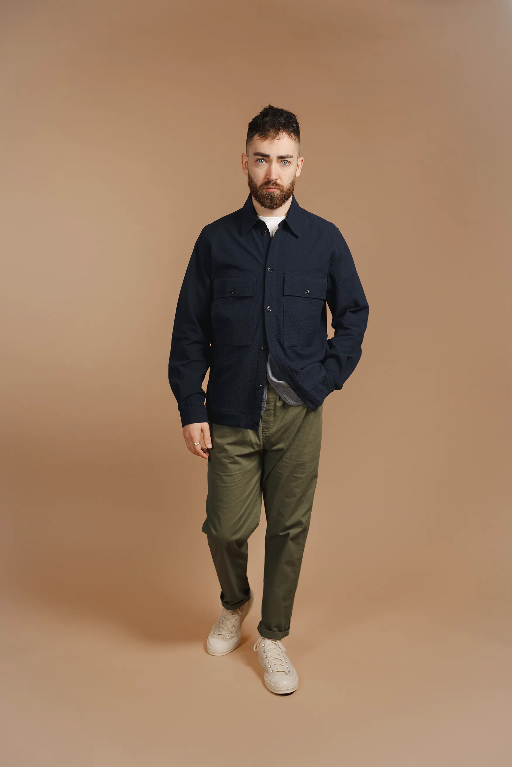 Archive Seersucker Photographer Overshirt