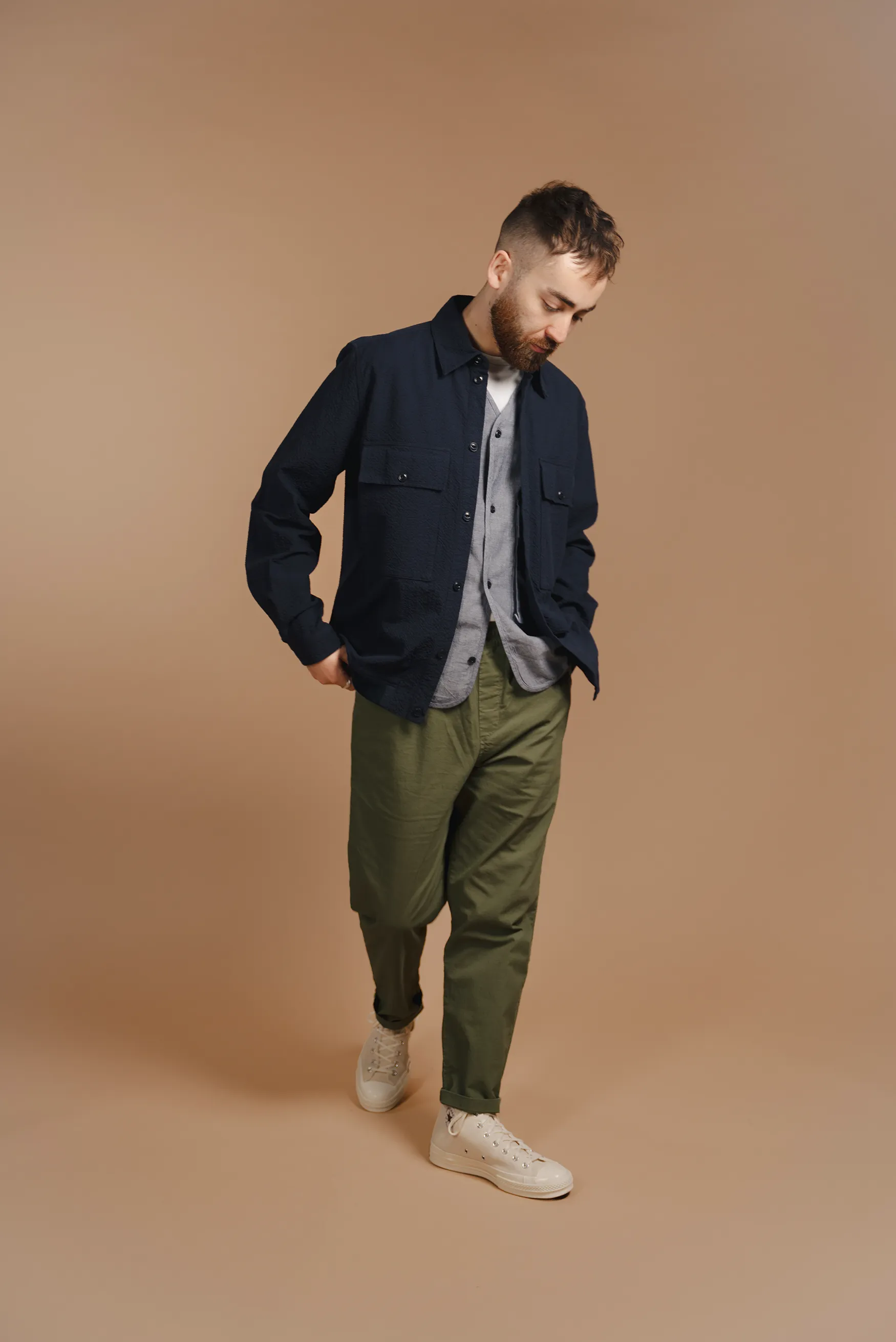 Archive Seersucker Photographer Overshirt
