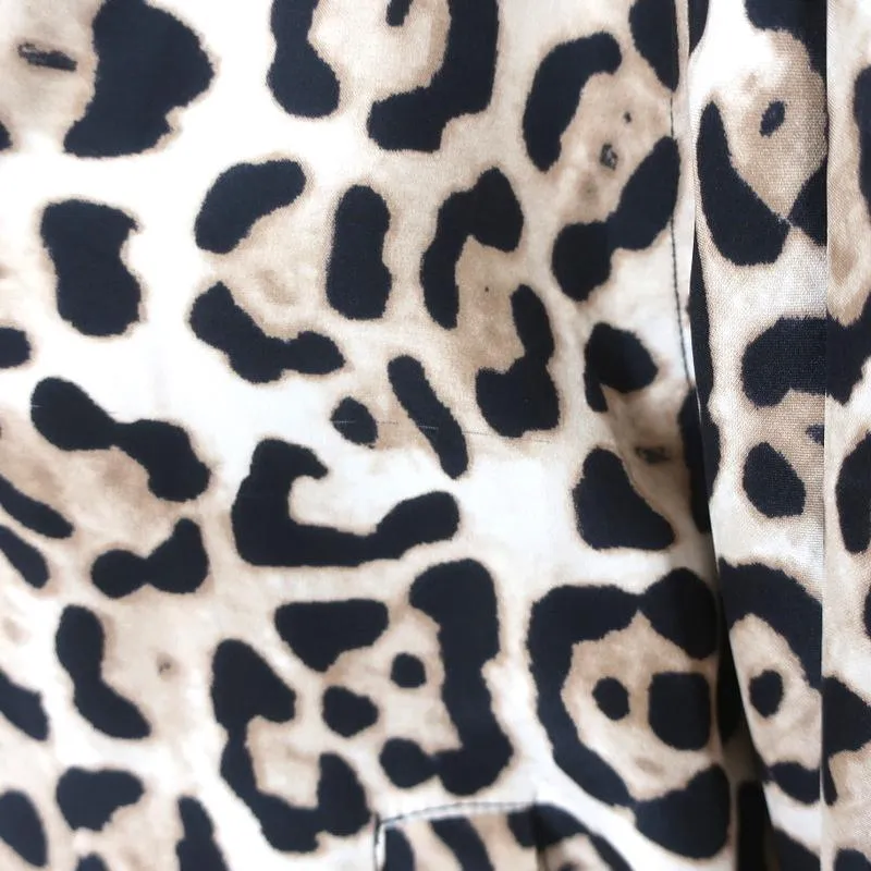 ATM Anthony Thomas Melillo Bomber Jacket Leopard Print Silk Size Large