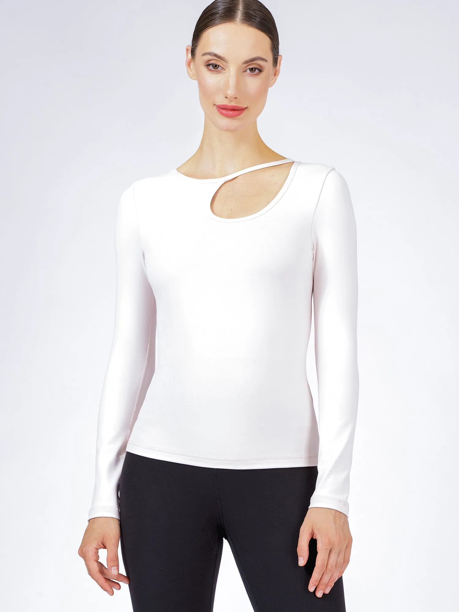 ATMAN LONG SLEEVE CUTOUT TEE