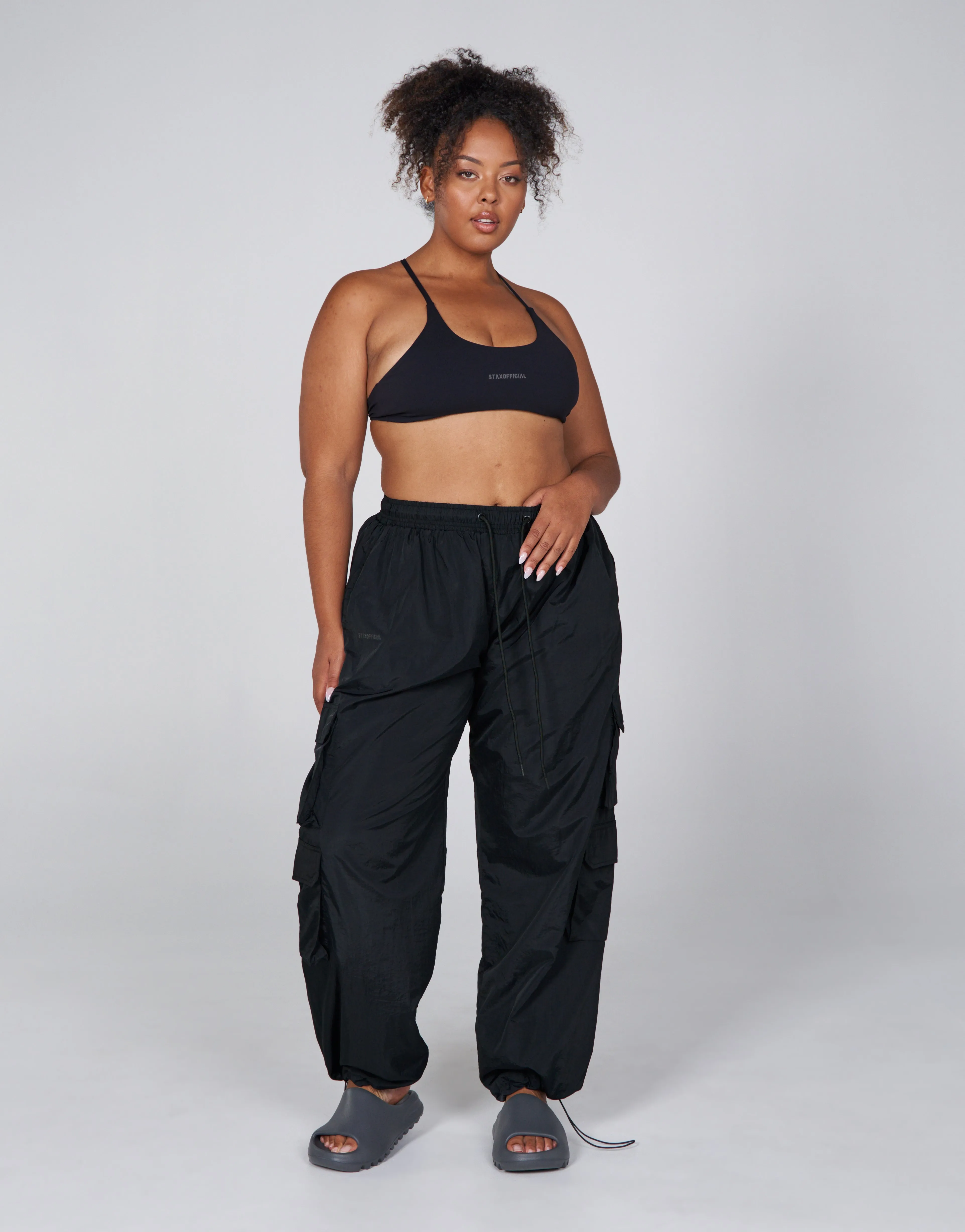 AW Crete Parachute Pants- Storm (Black)
