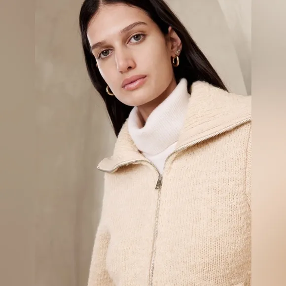 Banana Republic Austral Wool Sweater Jacket