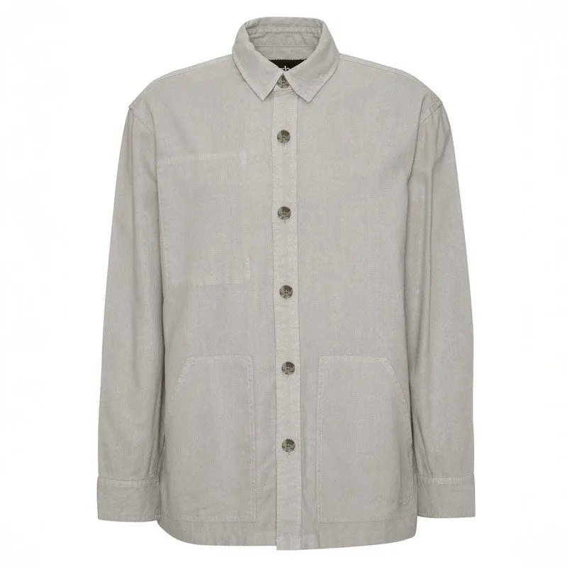 BARBOUR Natural Linen Blend Overshirt in Mist