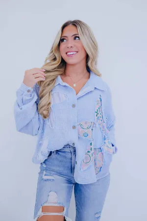 ***Beachy Chic Button Up Shirt By Oli & Hali - 2 Colors SAMPLE
