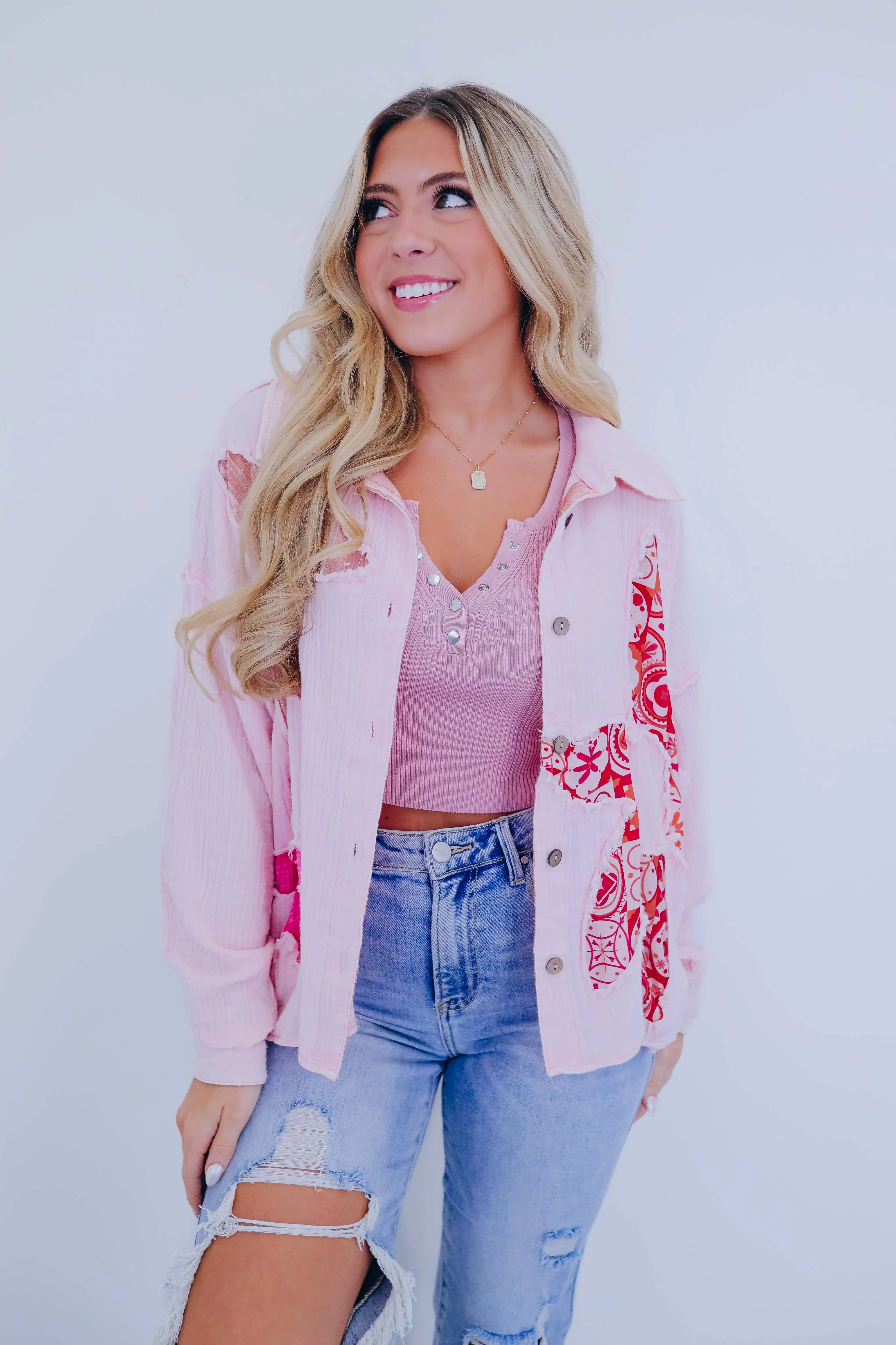 ***Beachy Chic Button Up Shirt By Oli & Hali - 2 Colors SAMPLE
