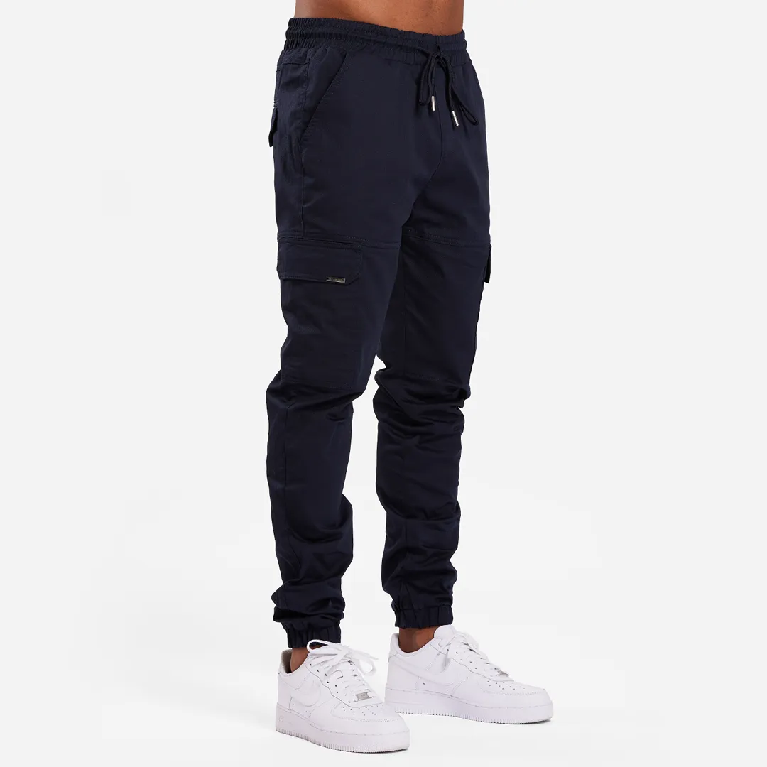 Bee Inspired Rivero Cargo Pants Navy Blue
