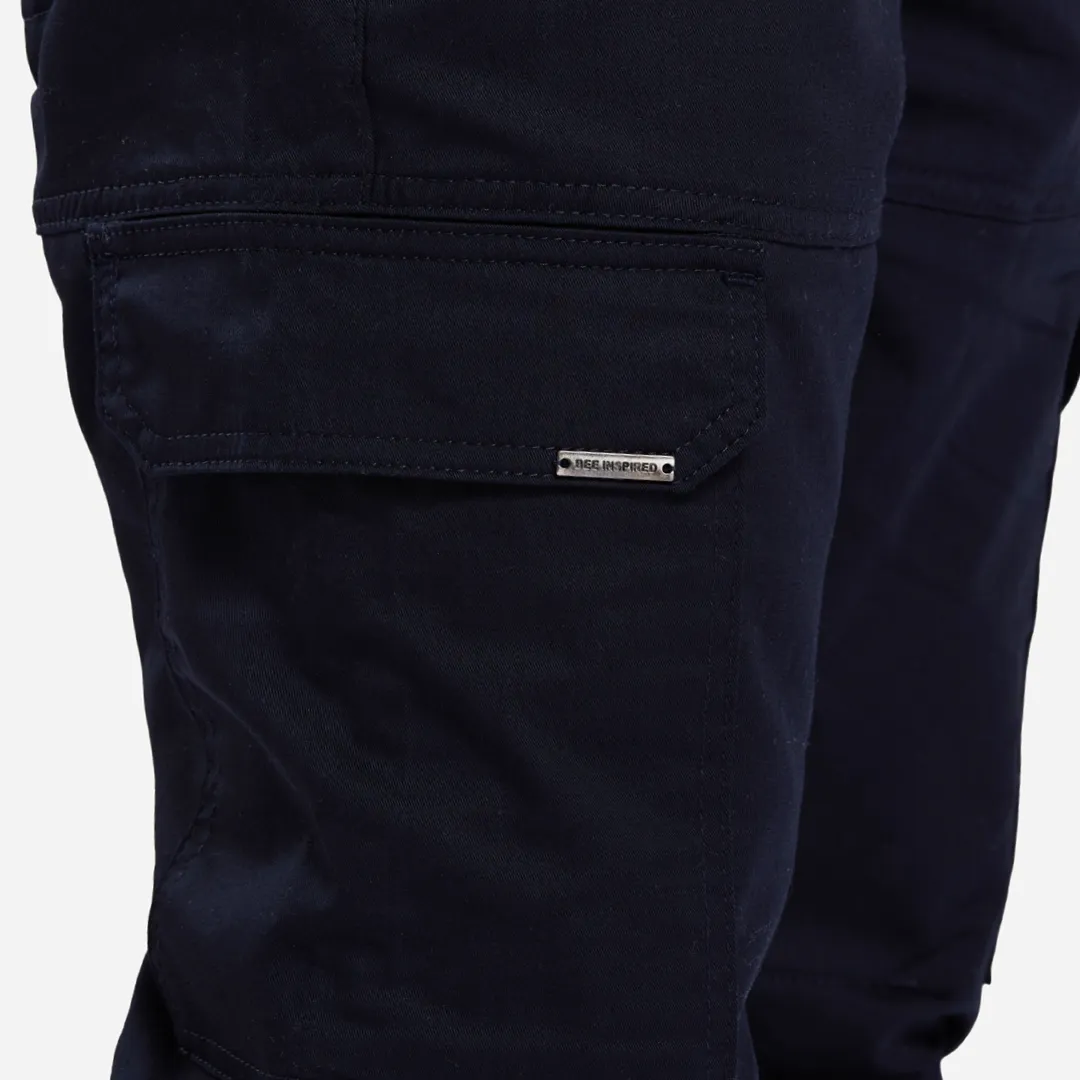 Bee Inspired Rivero Cargo Pants Navy Blue