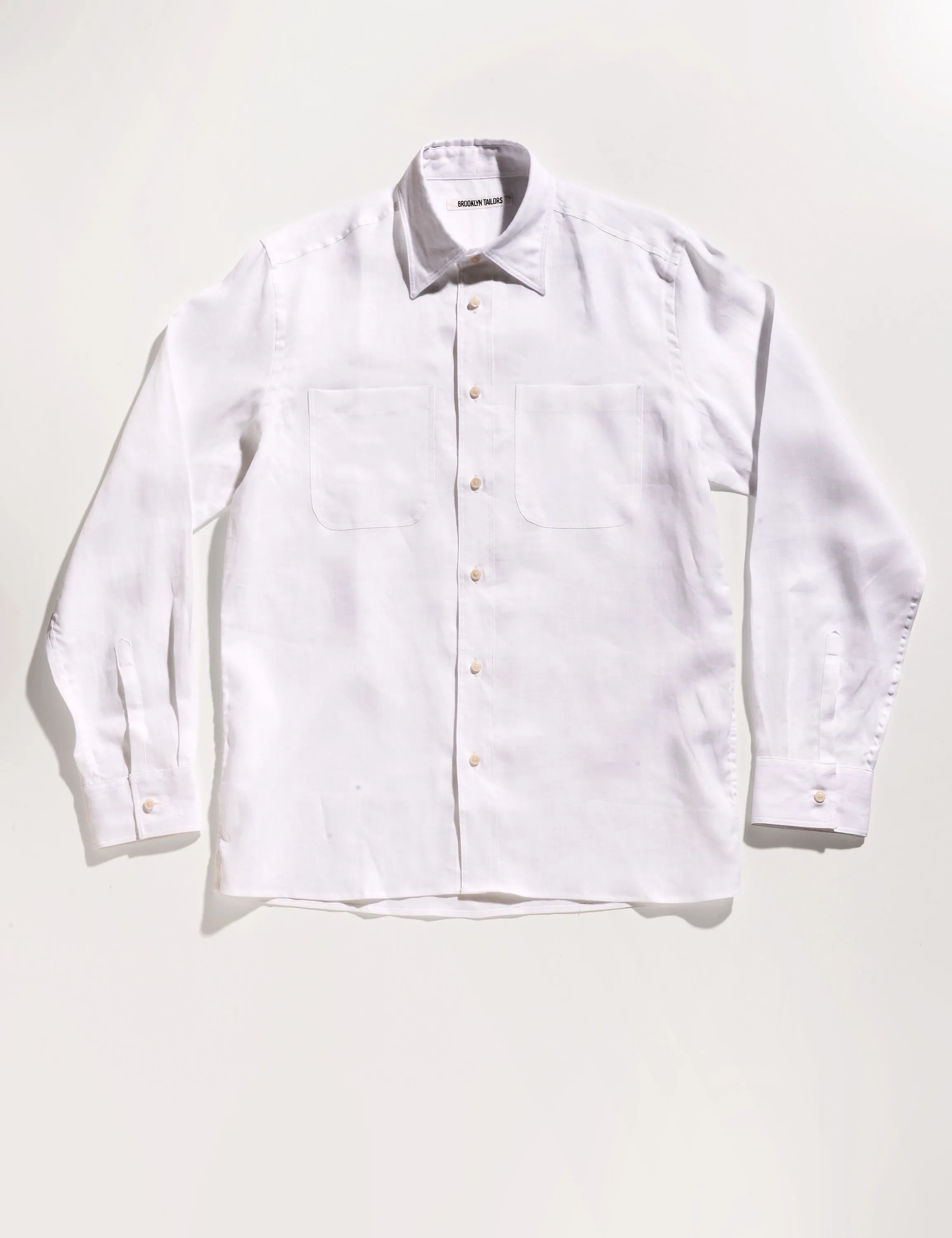 BKT16 Overshirt in Portuguese Linen - White