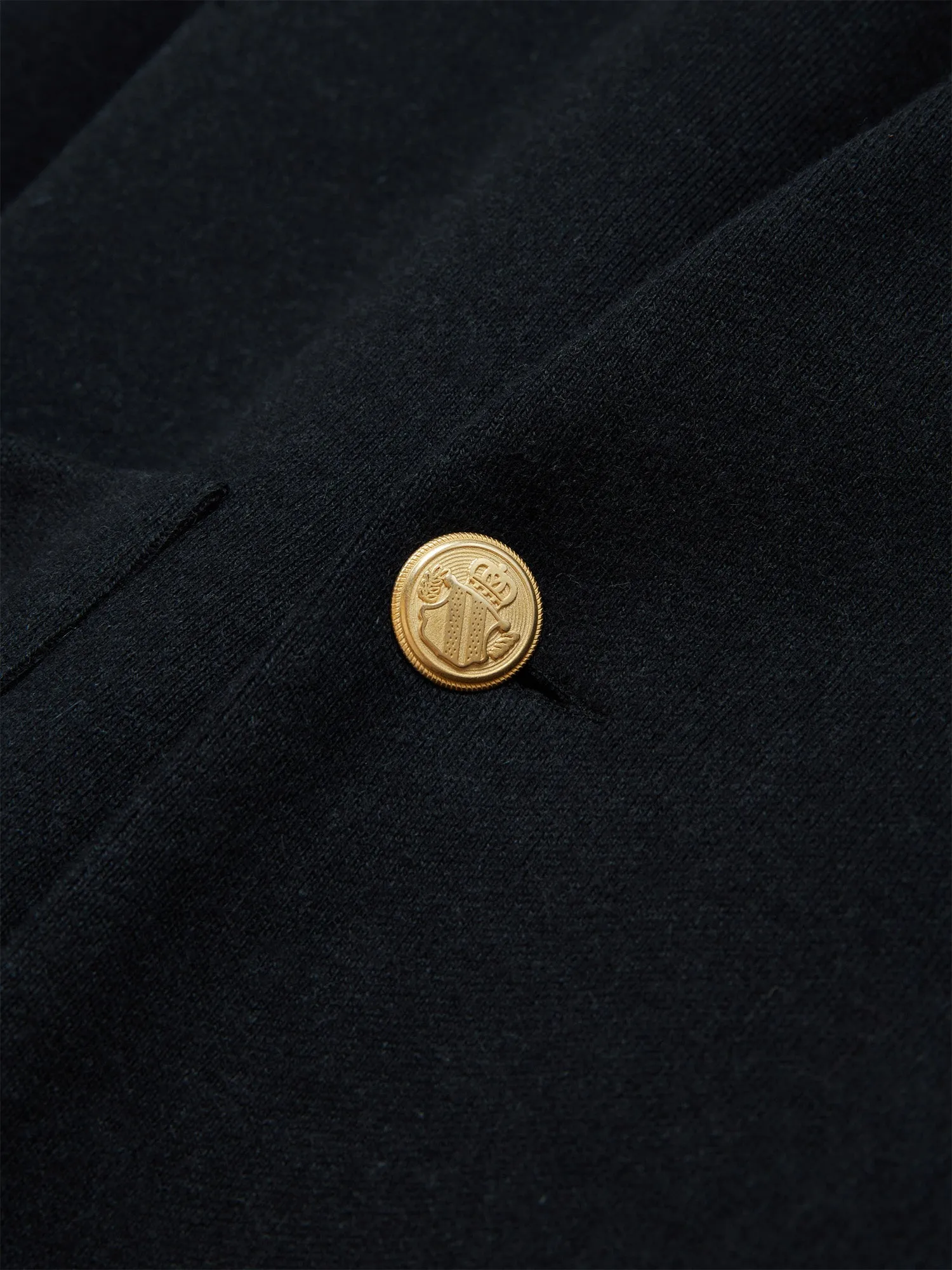 Black Double Breasted Unstructured Jacket