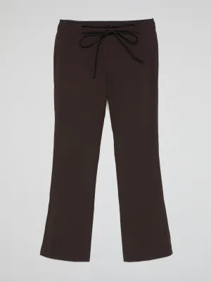 Black Drawstring Bootcut Pants