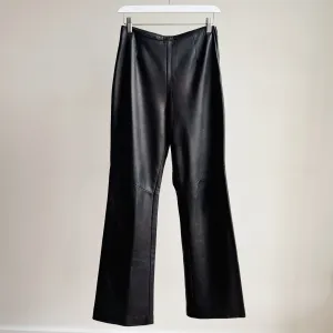 Black Soft Leather Pants