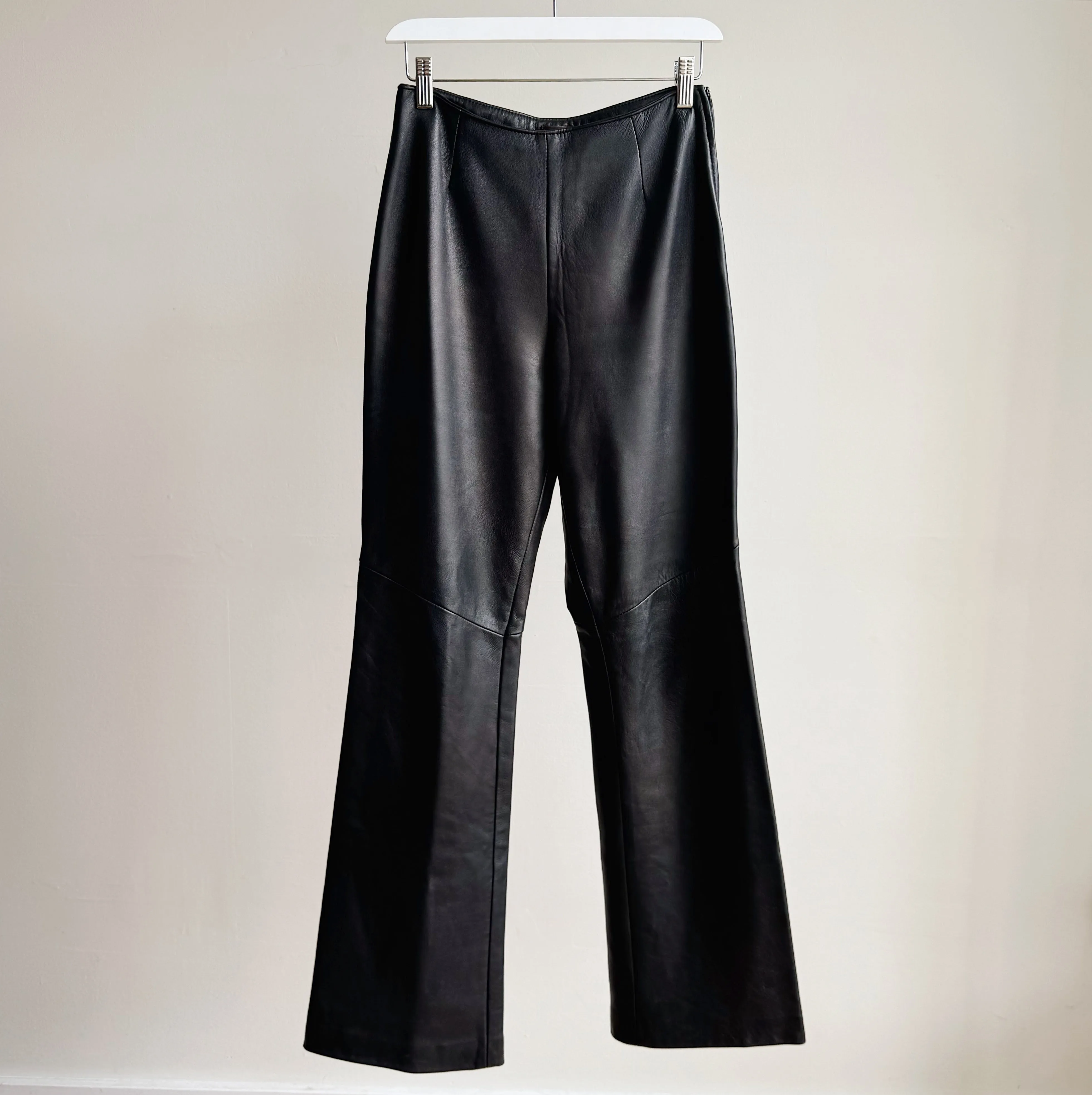 Black Soft Leather Pants