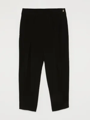 Black Waistband Capri Pants