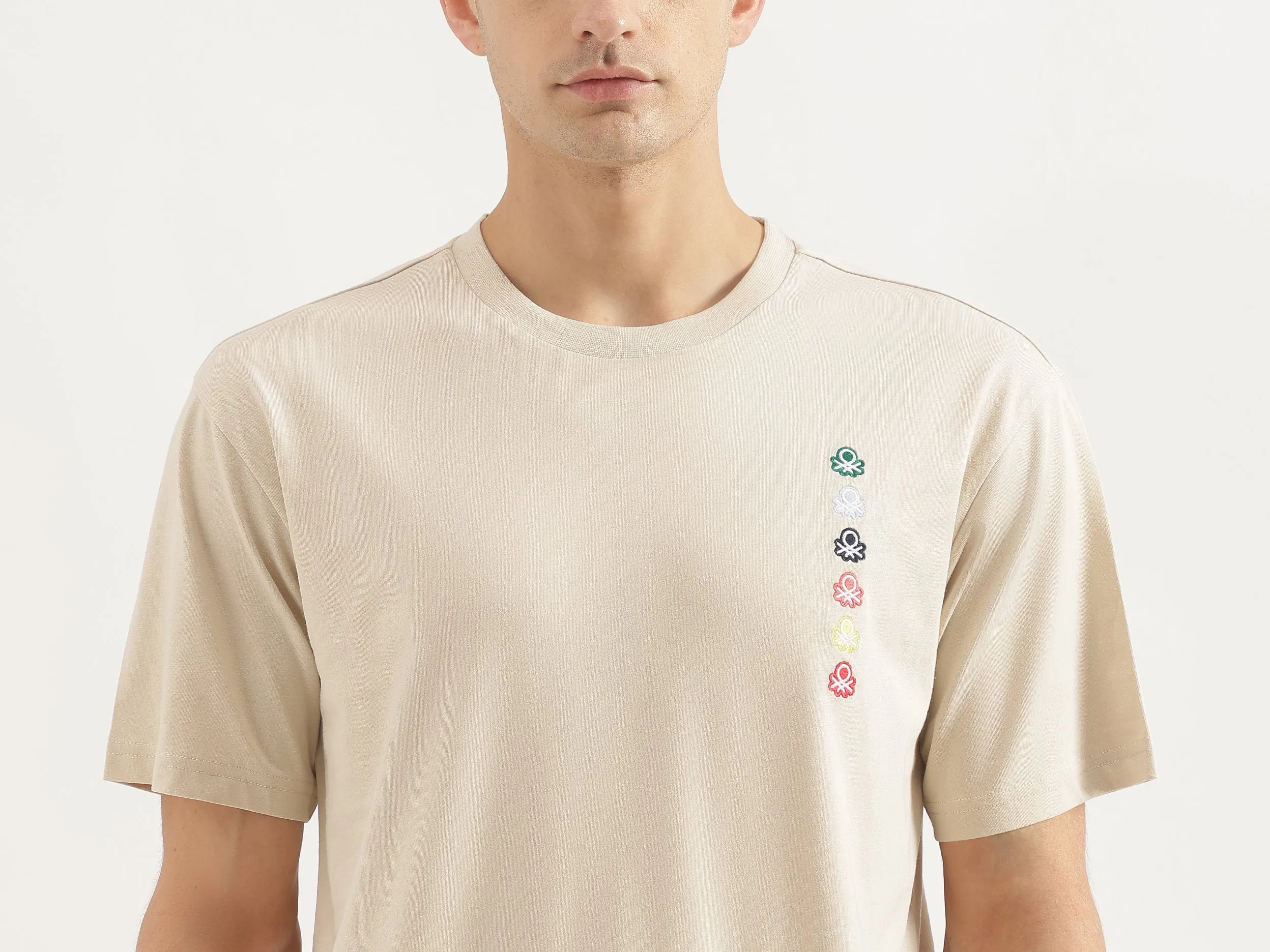 Boxy Fit Round Neck Solid T-Shirt