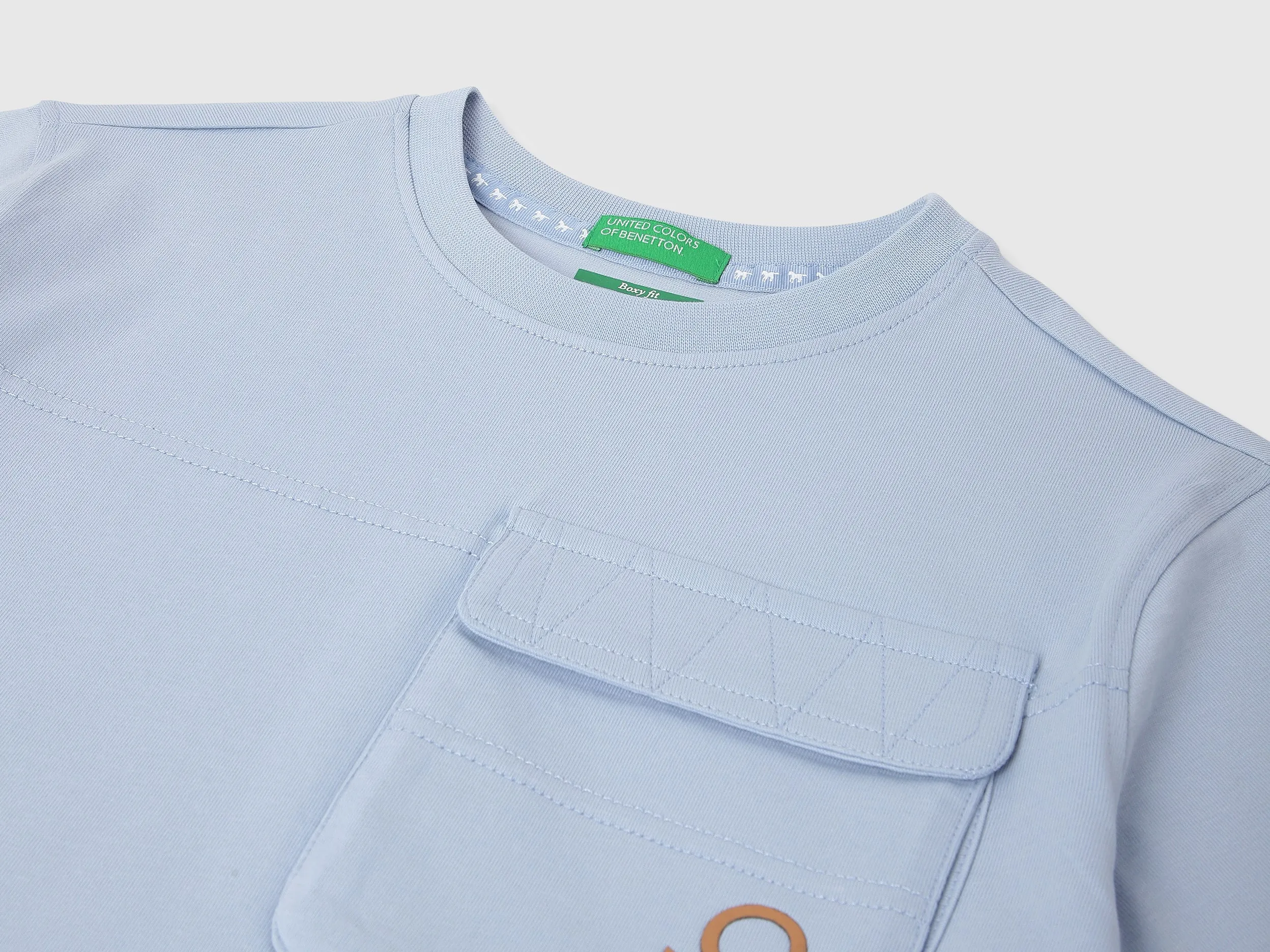Boxy Fit Round Neck Solid T-shirts