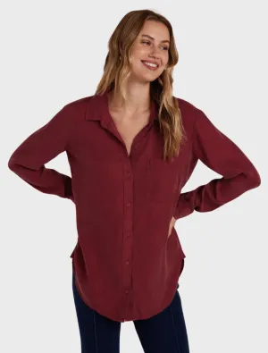 Boyfriend Shirt - Sweet Merlot