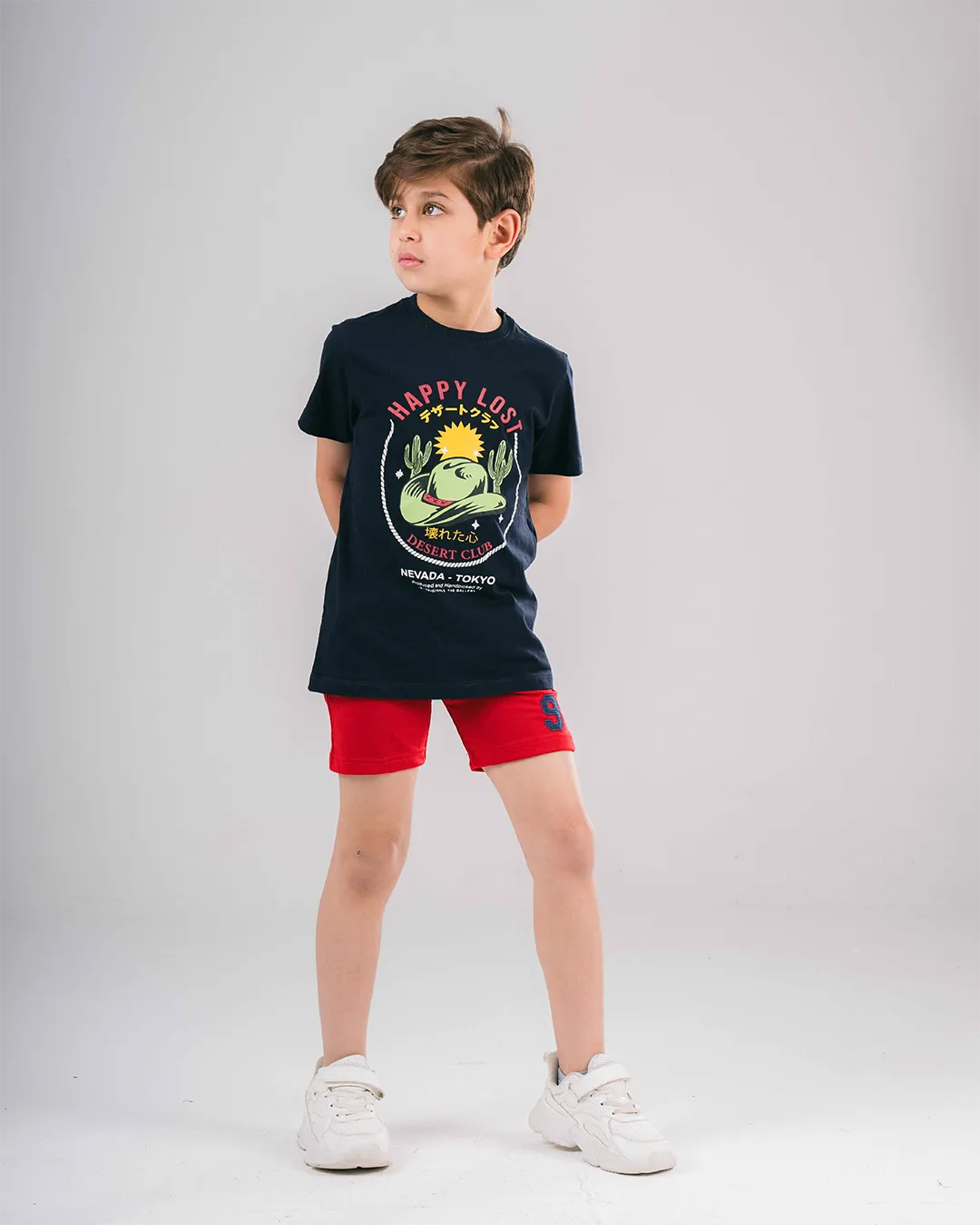 Boys Half-Sleeves T-shirt Happy Lost Printed