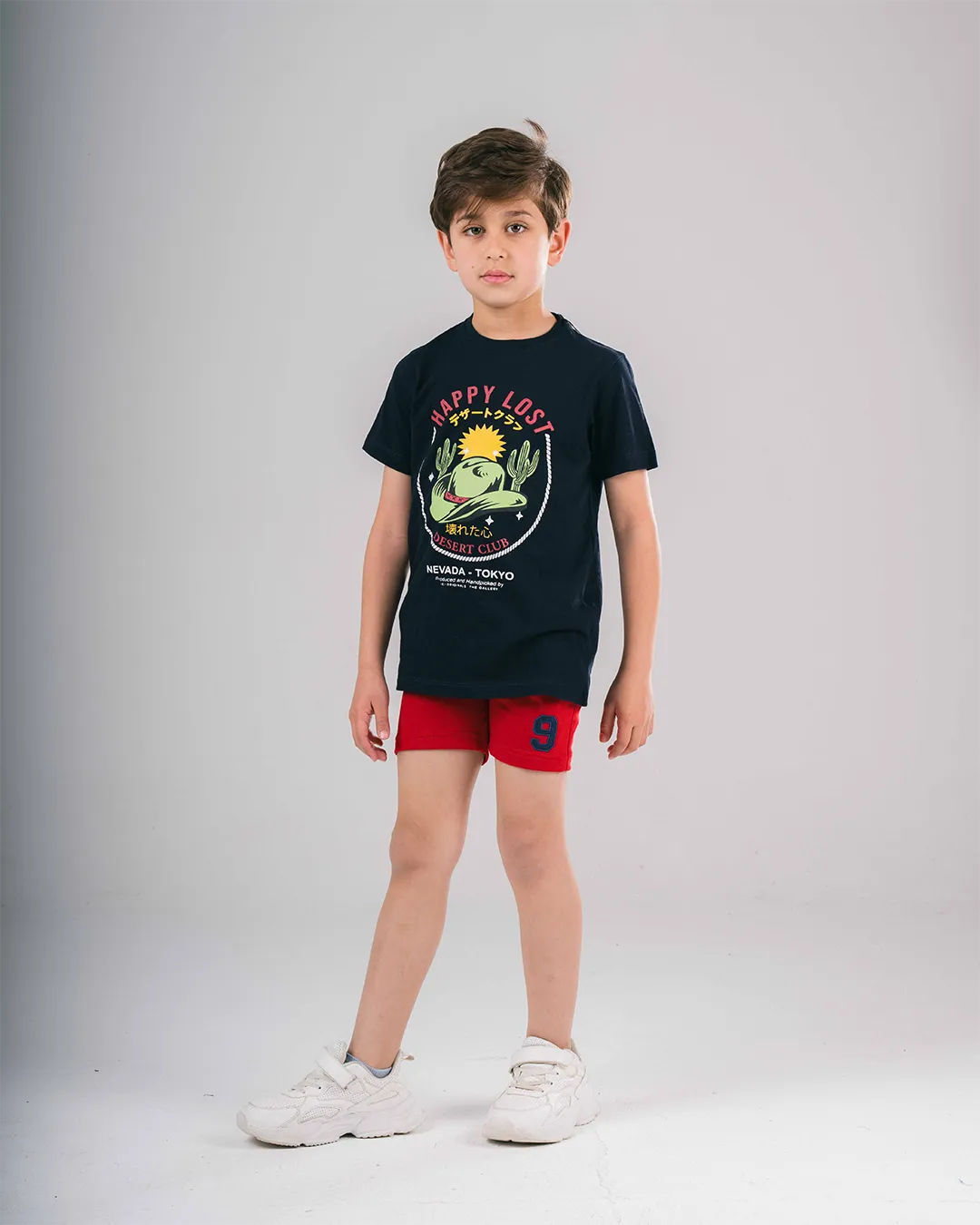 Boys Half-Sleeves T-shirt Happy Lost Printed