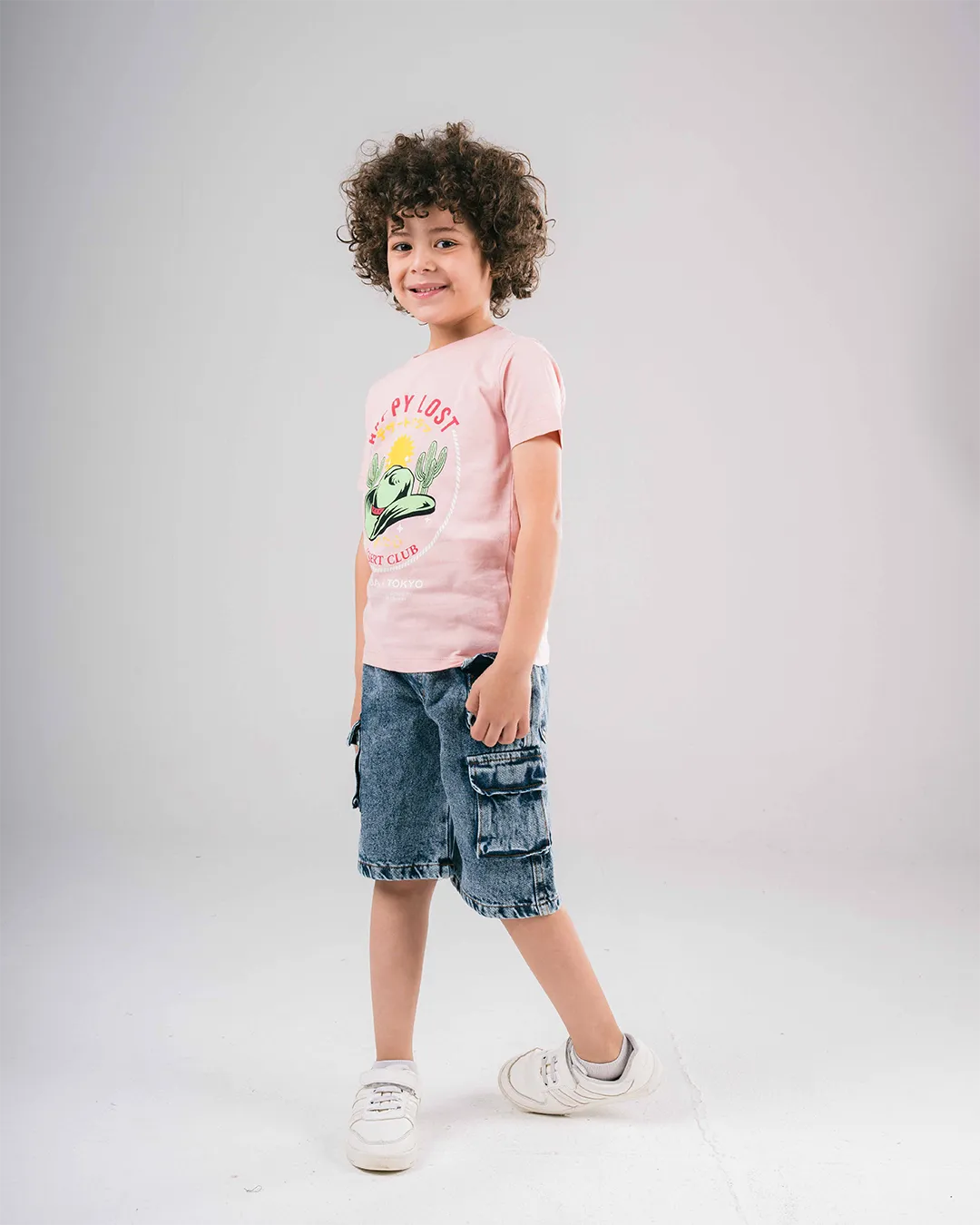Boys Half-Sleeves T-shirt Happy Lost Printed