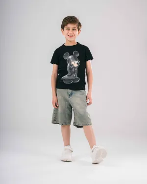 Boys Half-Sleeves T-shirt Mickey Printed