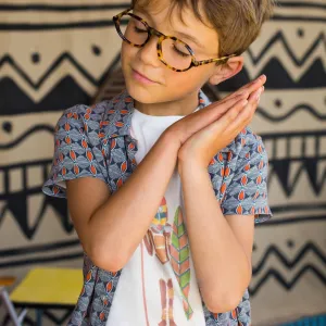 Boys White Phili Masai Print T Shirt