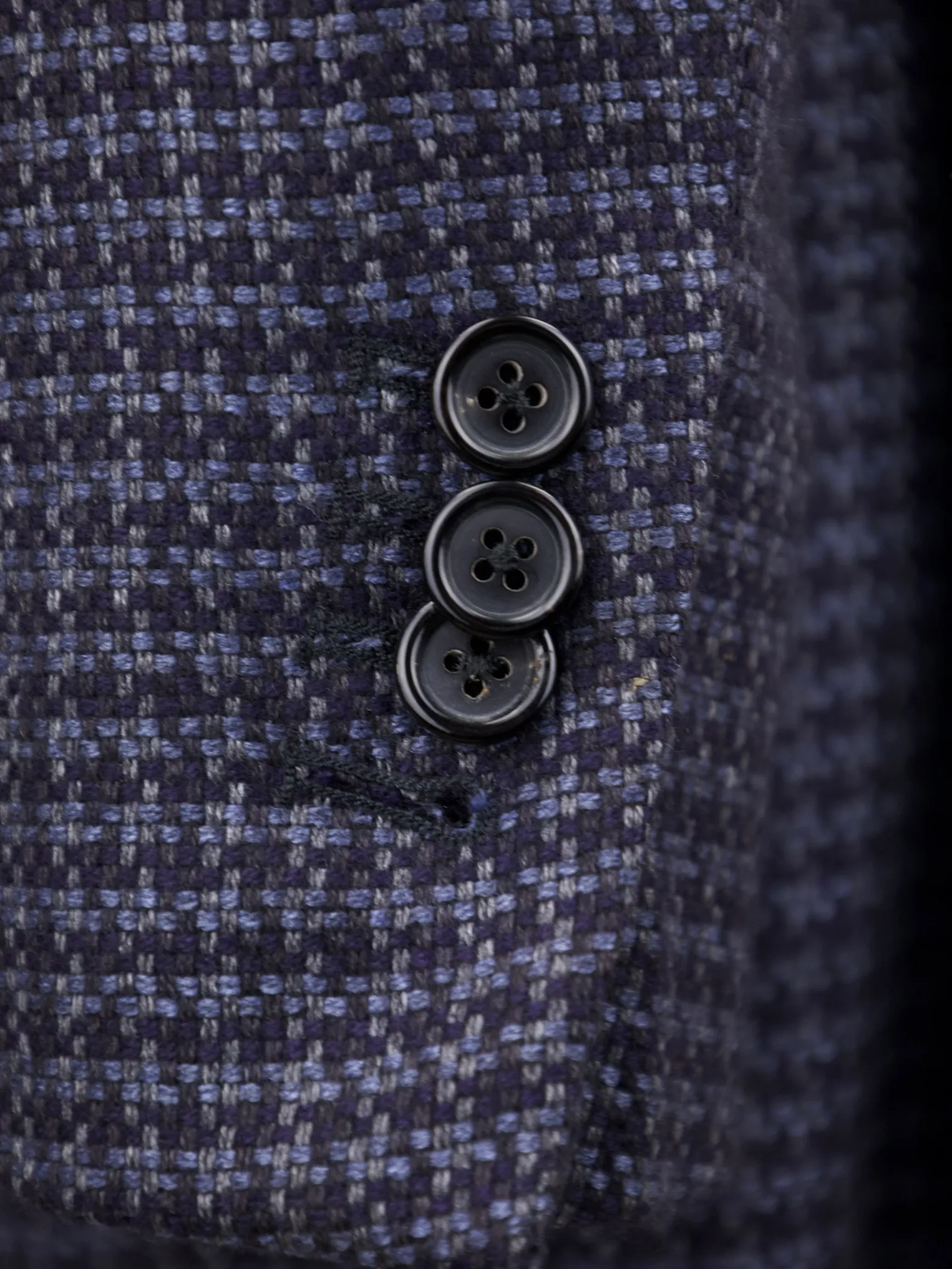 Brioni Dark Purple Cashmere & Silk Houndstooth Jacket