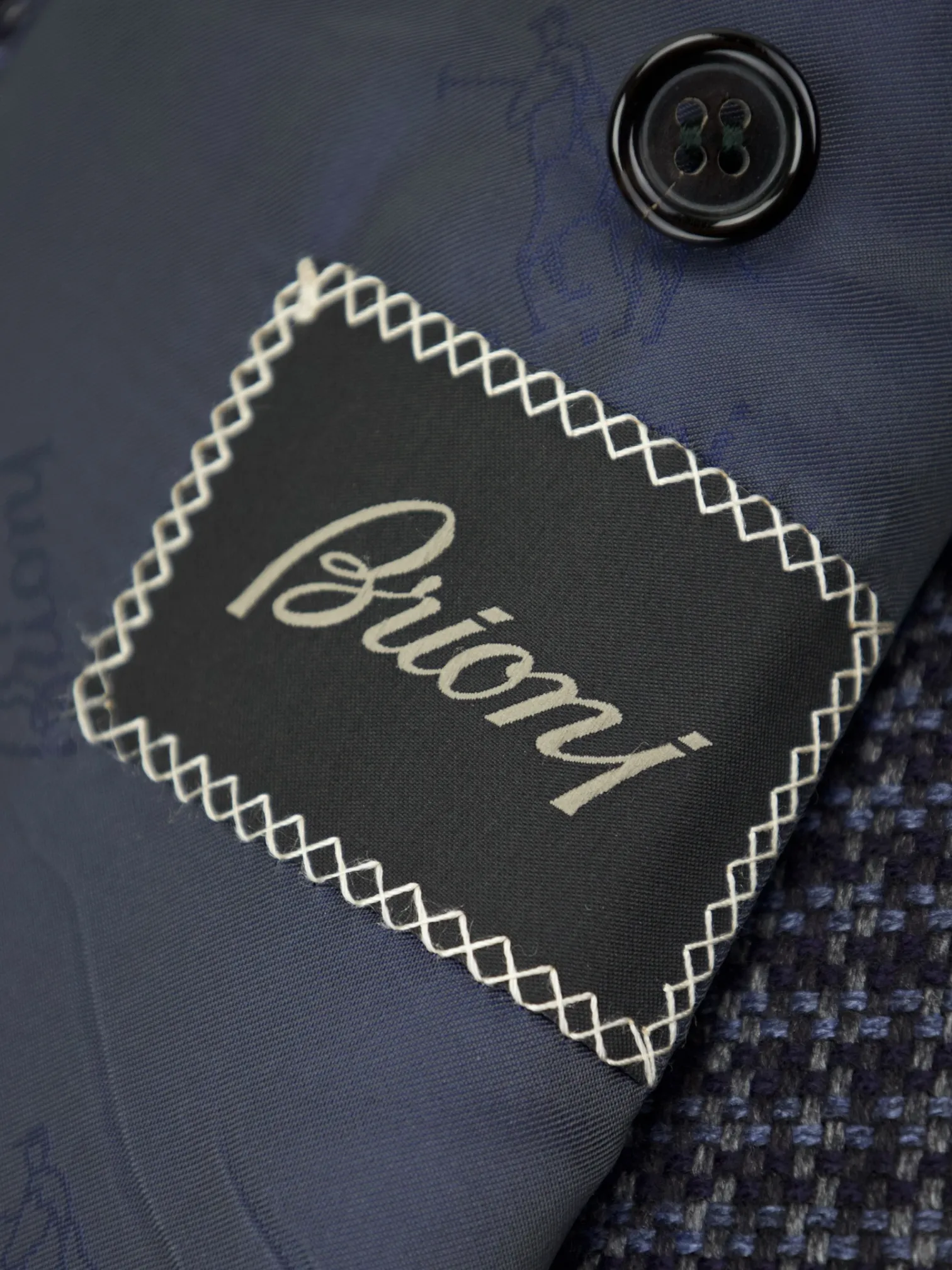 Brioni Dark Purple Cashmere & Silk Houndstooth Jacket