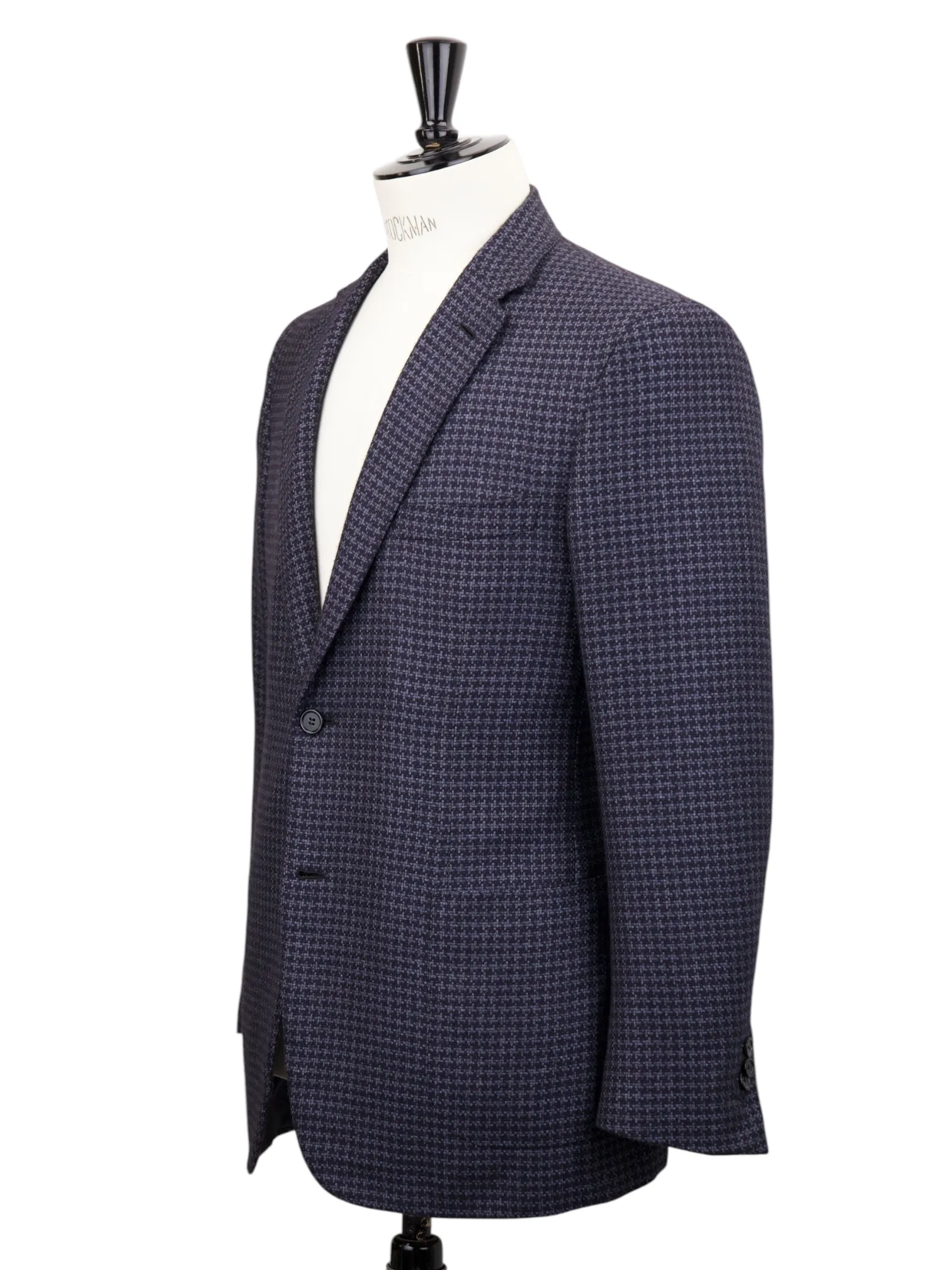 Brioni Dark Purple Cashmere & Silk Houndstooth Jacket