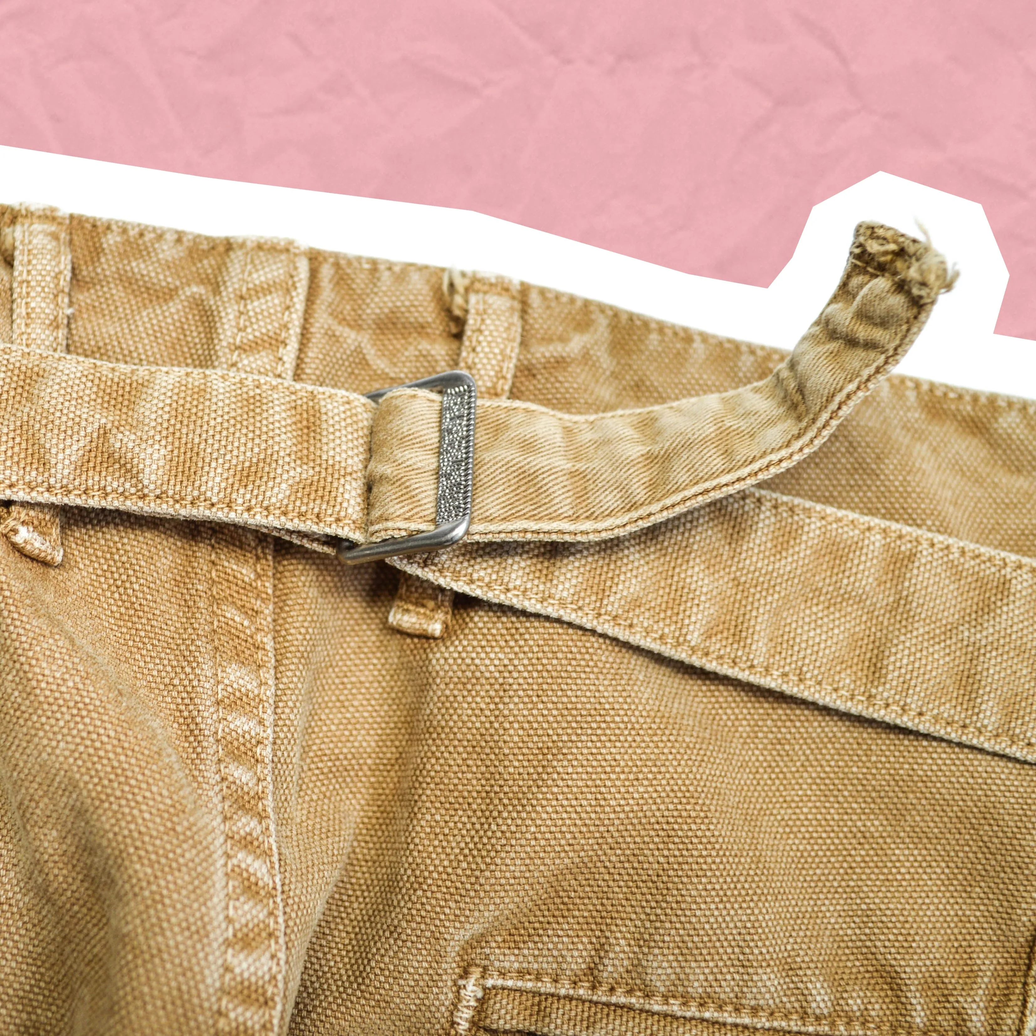 Brown Panelled Tapered Denim Pants (30~32)