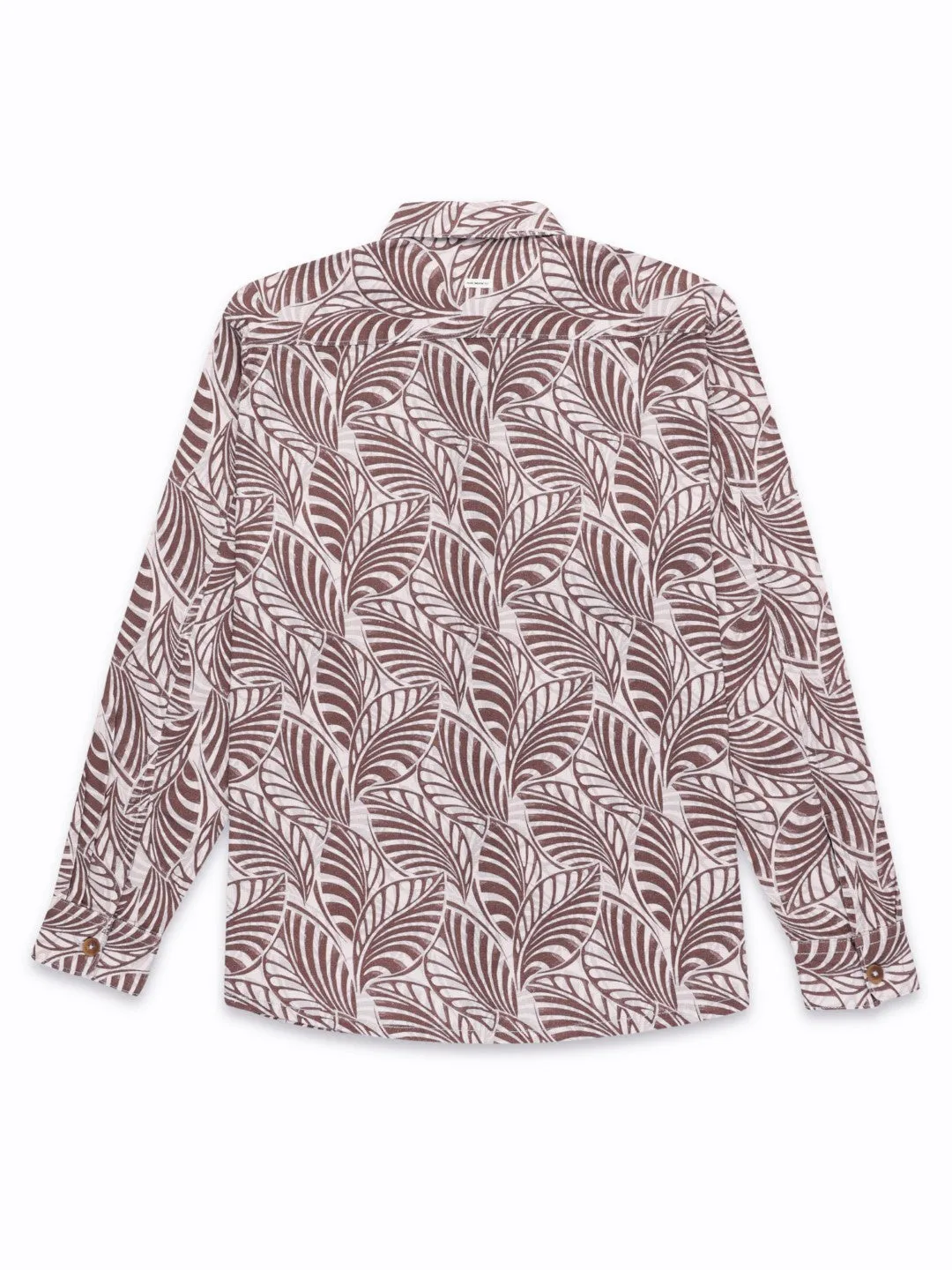 Brown Printed Overshirt